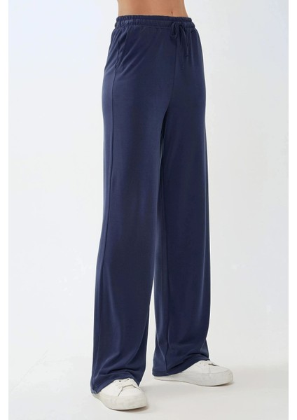 Kadın Soft Touch Geniş Paça Modal Pantolon Busem Collection Blue fiyatları