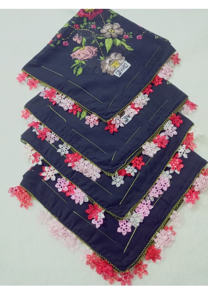 ve Reyhan El Emeği Iğne Oyası Yazma , Fular ,yemeni, Mevlüt Örtüsü ,hediyelik 4 Kenarı Oyalı