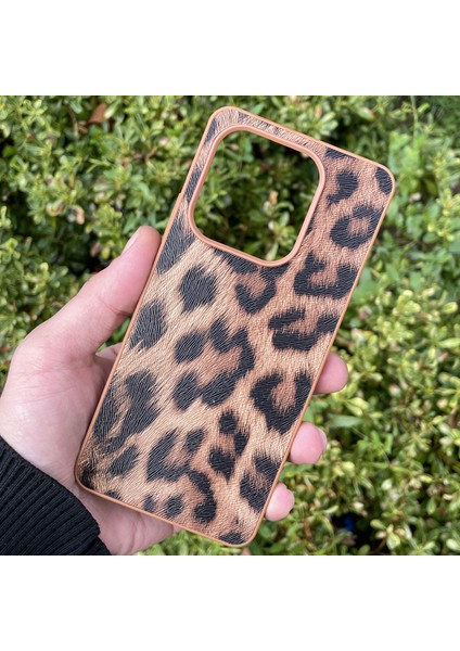 Xiaomi Redmi Note 14 4g Kılıf Leopar Desenli Içi Kadife Kapak
