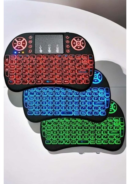 Zeroshop Işıklı Kablosuz Mini Q Klavye Tüm Cihazlara Uyumlu modelleri