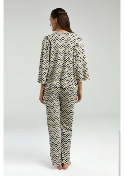 3238 Kadın Yesıl Sabahlıklı Dantel Braletli 3'lü Pijama Takımı indirimleri