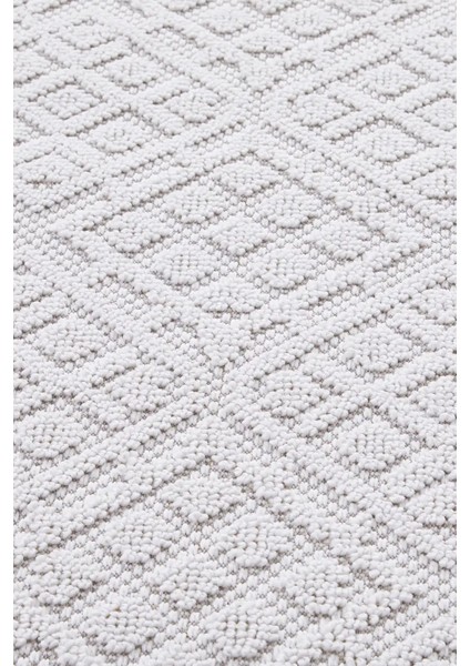 Valverde Krem Renkli Çerçeveli Model Yumuşak Bukle Sisal ve Püsküllü Makine Dokuma Halı indirimleri