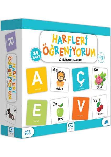 Games Harfleri Öğreniyorum Eğitici Oyun Kartları 29 Kart