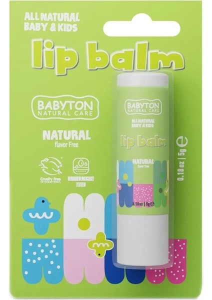 Babyton Bebek ve Çocuklar İçin Doğal Dudak Koruyucu Balm Naturel