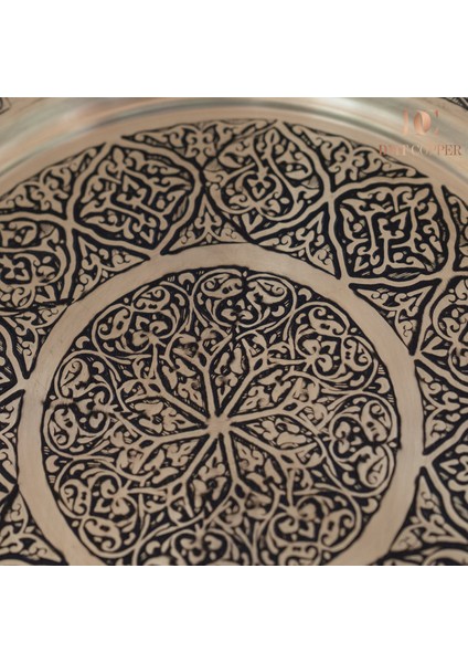 Dmt Gaziantep Sarı Bakır 25 cm Osmanlı El Işi Sunum Gold Tepsi Kına Tepsisi 25 cm modelleri