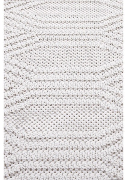 Valverde Krem Renkli Geometrik Model Yumuşak Bukle Sisal ve Püsküllü Makine Dokuma Halı indirimleri