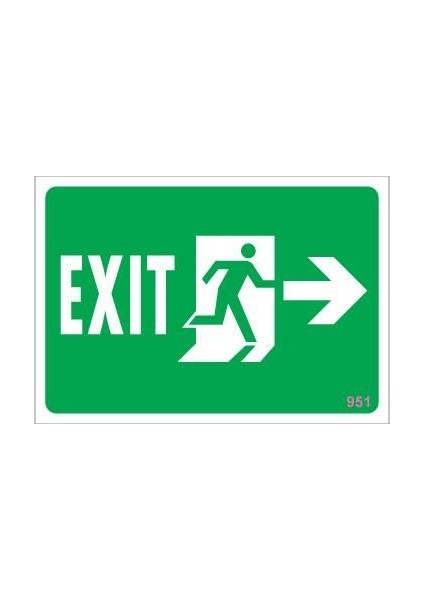 Yangın Çıkış Uyarı Levhası 17,5X25 KOD:951