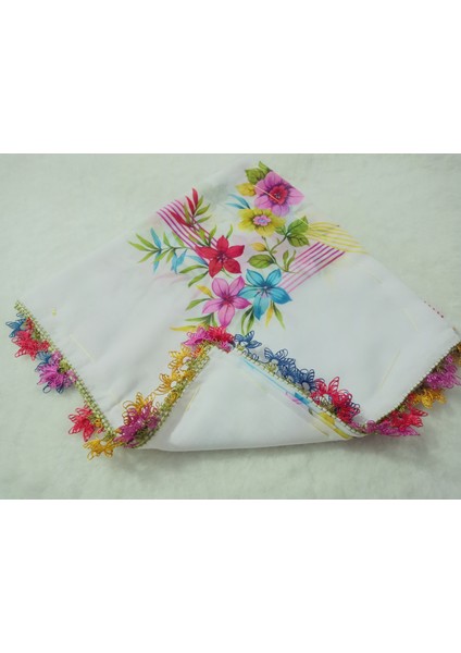 ve Reyhan El Emeği Iğne Oyası Yazma , Fular ,yemeni, Mevlüt Örtüsü ,hediyelik 4 Kenarı Oyalı