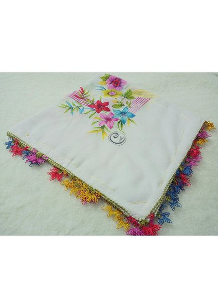 ve Reyhan El Emeği Iğne Oyası Yazma , Fular ,yemeni, Mevlüt Örtüsü ,hediyelik 4 Kenarı Oyalı