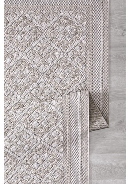 Valverde Bej ve Krem Renkli Çerçeveli Model Yumuşak Bukle Sisal ve Püsküllü Makine Dokuma Halı fırsatları