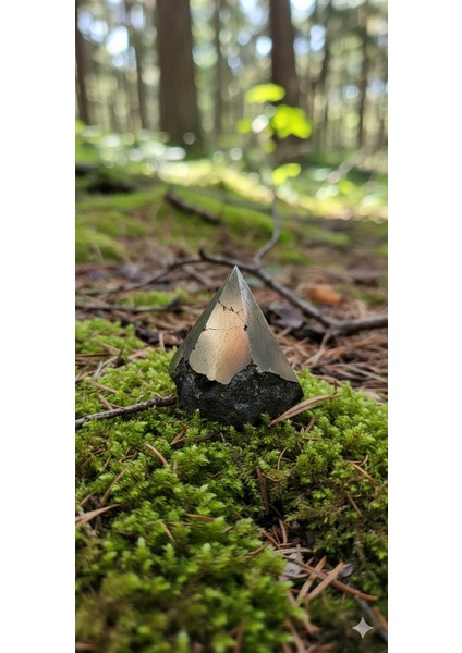 Piramit Şeklinde Pirit Taşı - Bolluk ve Zenginlik Sembolü fırsatları