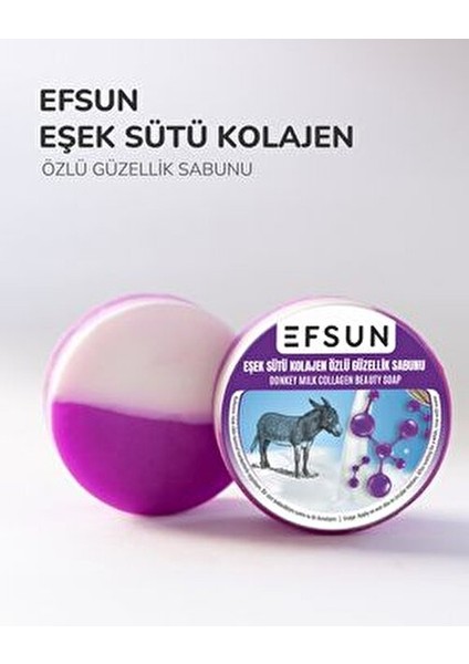 Doğal Eşek Sütü Kolajen Özlü Güzellik Sabunu Yüz ve Vücut İçin 135 Gr Yuvarlak Katı Sabun