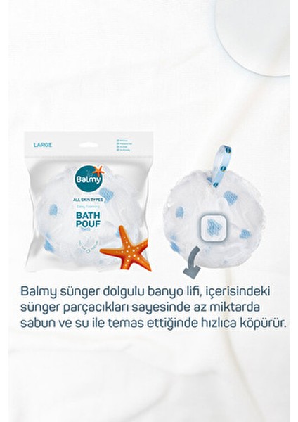 Banyo Lifi Large Canlandırıcı Etkili Bol Köpüklü Cilt Temizliği İçin 1 Adet