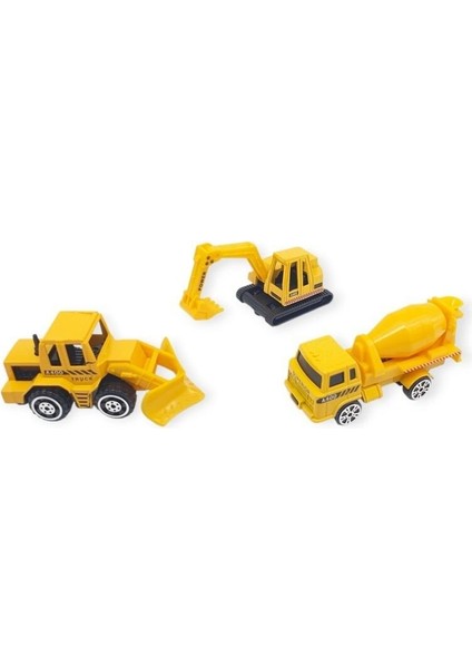 3'lü Iş Makinaları Road Seti - Die Cast - DS044 - Inşaat