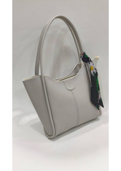 Büyük Boy Şal Detaylı Soft Suni Deri Kadın Omuz Çantası