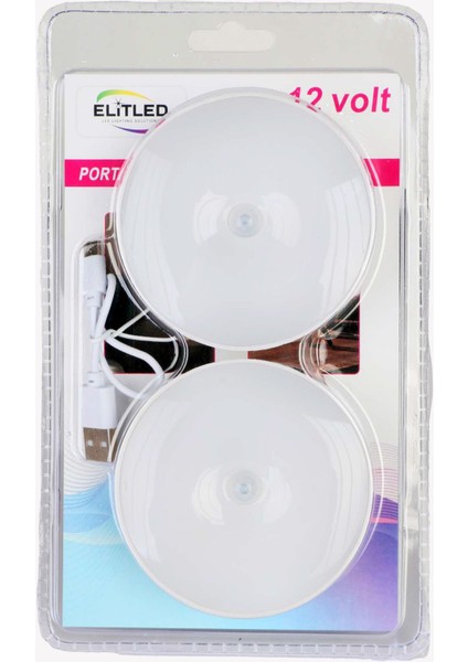 2' Li Sensörlü USB Şarjlı Spot LED Sarı Renk 2'li fiyatları