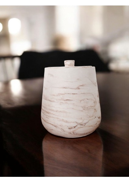 2 Parça Beton Çöp Kovası Banyo Mutfak Tuvalet Wc 18 cm 4 Litre Kapaklı Kutu fiyatları