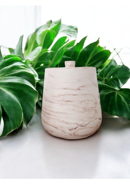 2 Parça Beton Çöp Kovası Banyo Mutfak Tuvalet Wc 18 cm 4 Litre Kapaklı Kutu modelleri