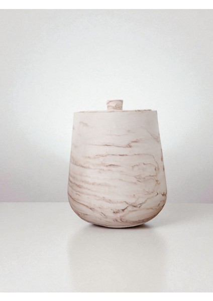 2 Parça Beton Çöp Kovası Banyo Mutfak Tuvalet Wc 18 cm 4 Litre Kapaklı Kutu fırsatları