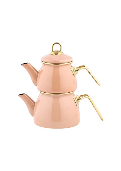 Hometime Emaye Çaydanlık Cappucino 1,3 L + 0,7 L