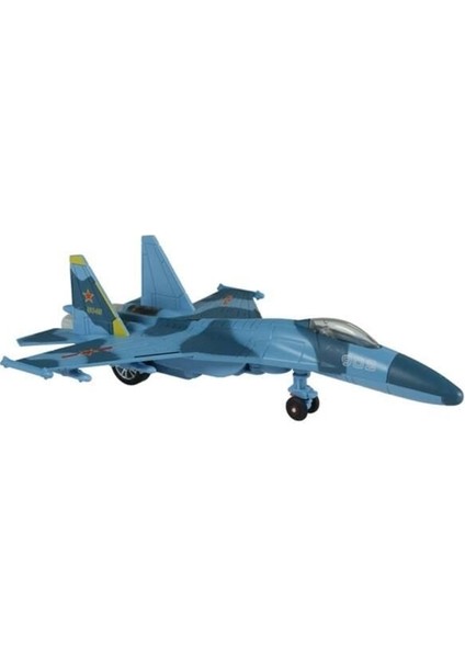 HW777-17 - Çek Bırak Metal Uçak Sesli Işıklı - Mavi fiyatları