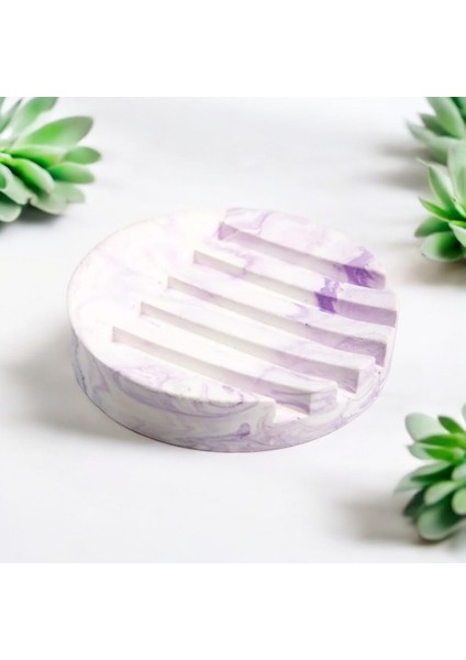 Yuvarlak Mermer Desen Lila Beton Mutfak Banyo Tuvalet Katı Sabunluk fiyatları