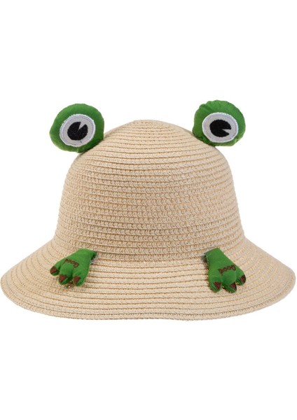 Kitti Bebe Hasır Şapka ( 2-6 Yaş ) Y24700-05 Orta Bej