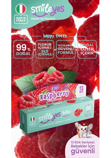 Smileyes Baby Diş Macunu 0-3 Yaş 30 ml Raspberry fırsatları