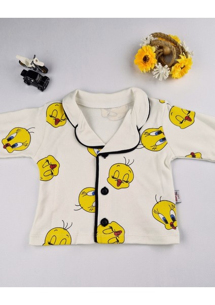 %100 Pamuk Desenli Bebek Pijama Takımı – 6-24 Ay – Yumuşak ve Nefes Alan Kumaş fırsatları
