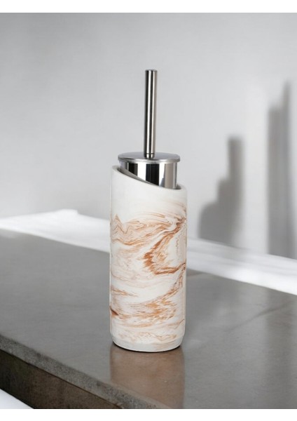 2 Parça Mermer Bej Desenli Beton Tuvalet Fırçası Metal Wc Fırçalığı,dekorasyon,aksesuar fırsatları