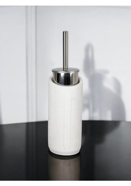Marble Serisi Kırık Beyaz Beton Tuvalet Fırçalığı,wc Metal Tuvalet Fırçası, Dekorasyon,aksesuar fiyatları