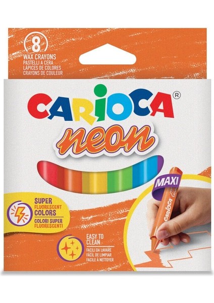 Carioca Pastel Boya Kalemi Fosforlu 8li