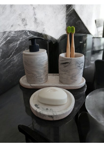 Marble Serisi Beton Banyo Seti fiyatları