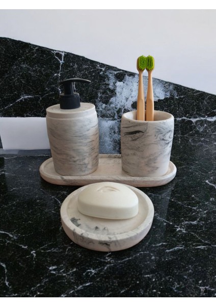 Marble Serisi Beton Banyo Seti modelleri