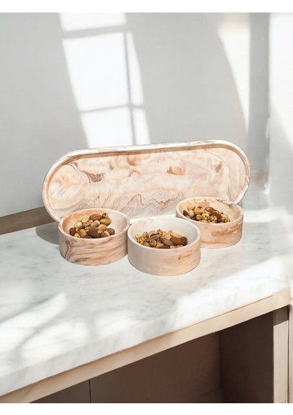 Bej Serisi Üçlü Çerezlik