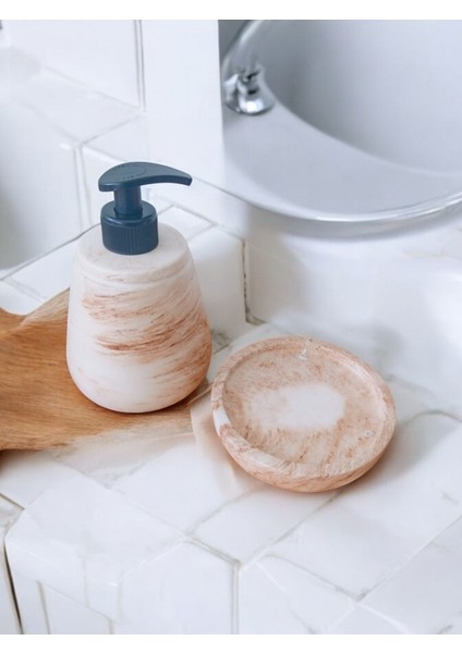 Marble Bej Serisi Beton Sıvı ve Katı Sabunluk Seti fiyatları