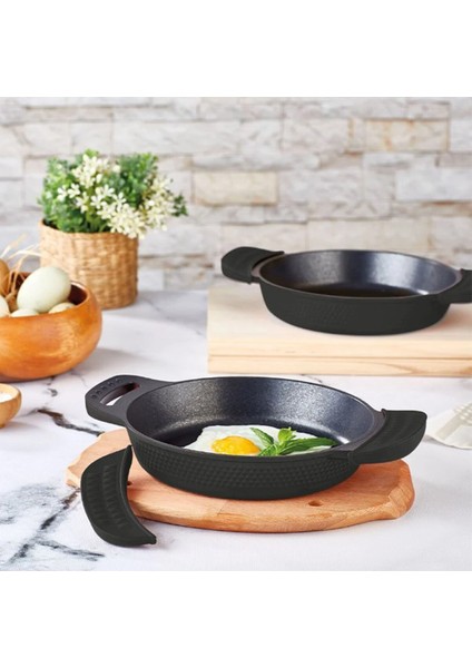 Kuvars Titanyum Kaplama Döküm Silikon Kulplu Sahan Seti 2'li fiyatları