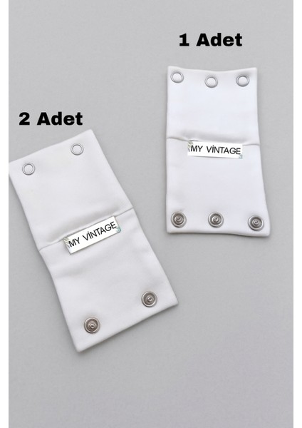 2 Adet 2 Çıtçıtlı ve Bir Adet 3 Çıtçıtlı ( 8,5mm ve 9,5 mm ) Body Zıbın Uzatma Aparatı