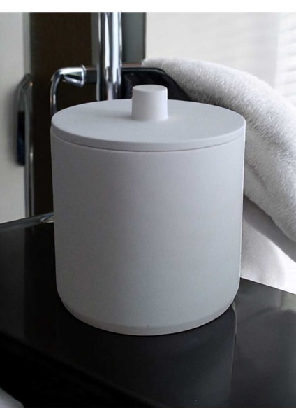 Kırık Beyaz Beton Mutfak ve Banyo Çöp Kovası, 4 Litre,dekorasyon,aksesuar fiyatları