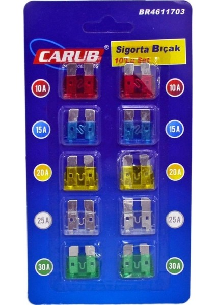 Carub Bıçak Sigorta 10 Lu Set BR4611703