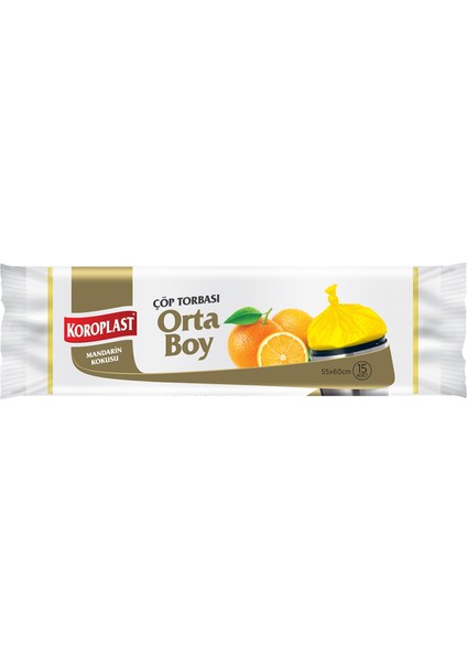 Mandarin Çöp Torbası Orta Boy 15'li