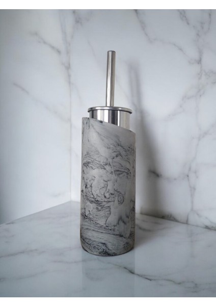 Antrasit Serisi Beton Tuvalet Fırçalığı,dekorasyon,aksesuar modelleri