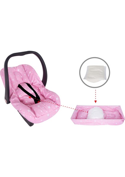 Sevi Bebe Bel Destekli Ana Kucağı Örtüsü ART-61 Pembe Yıldız modelleri