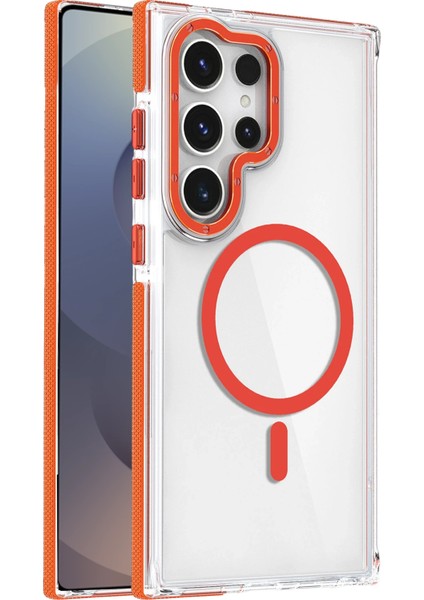 Zeroshop Joko Samsung Galaxy S25 Ultra Bella Magsafe Kapak - Turuncu