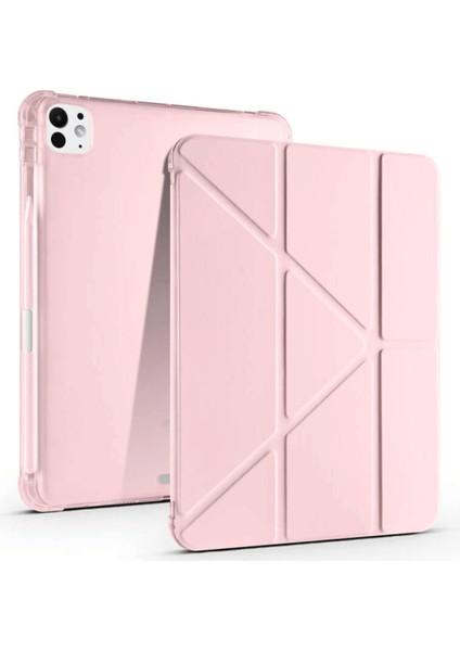 iPad Pro 11 2025 M5 Çip Uyumlu Tri Folding Kalem Bölmeli Akıllı Standlı Özellikli Kılıf