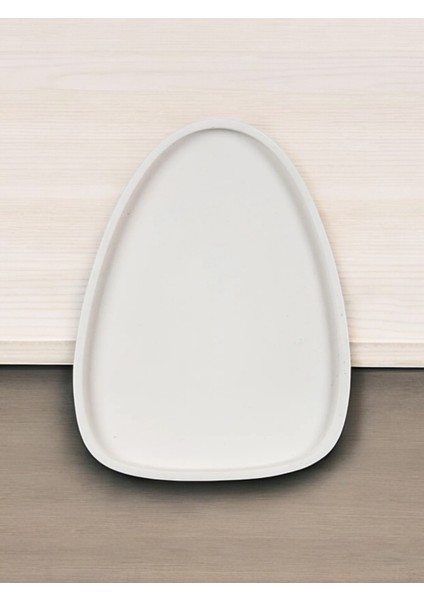 El Yapımı Çok Amaçlı Beton Sunum Servis Tepsisi 26 cm Dekoratif Sunumluk Orgaziner Takılık modelleri