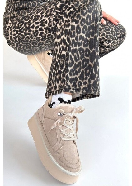 Bej Süet Bağcıklı Bot 265598 37