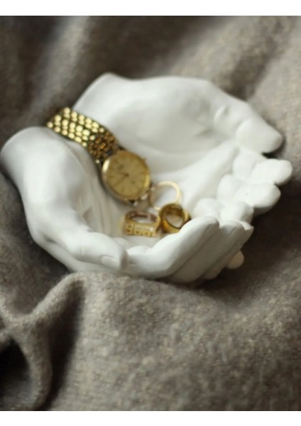 Dekoratif El / Avuç Figürlü El Yapımı Beton Organizer / Kase/ Anahtarlık/ Biblo /mumluk modelleri