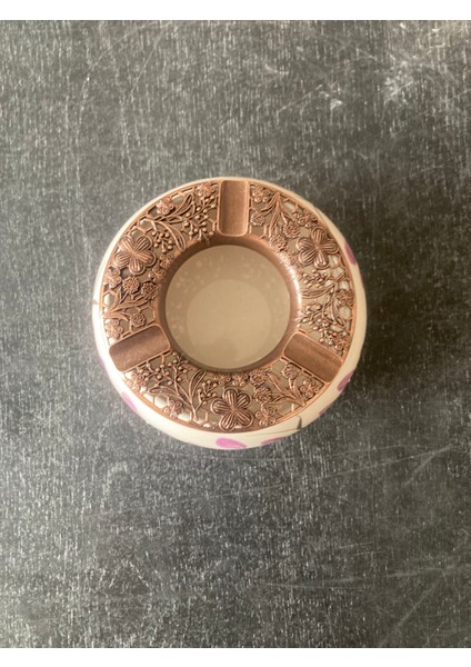 yeni ürün- çiçek ve meyve desenli el yapımı kapaklı küllük dekoratif hediyelik sunumluk fiyatları