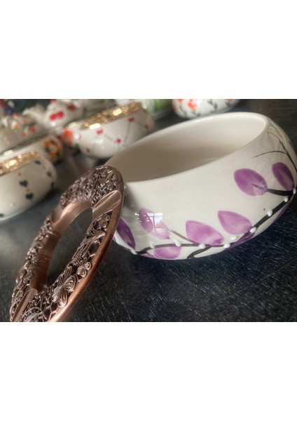 yeni ürün- çiçek ve meyve desenli el yapımı kapaklı küllük dekoratif hediyelik sunumluk modelleri